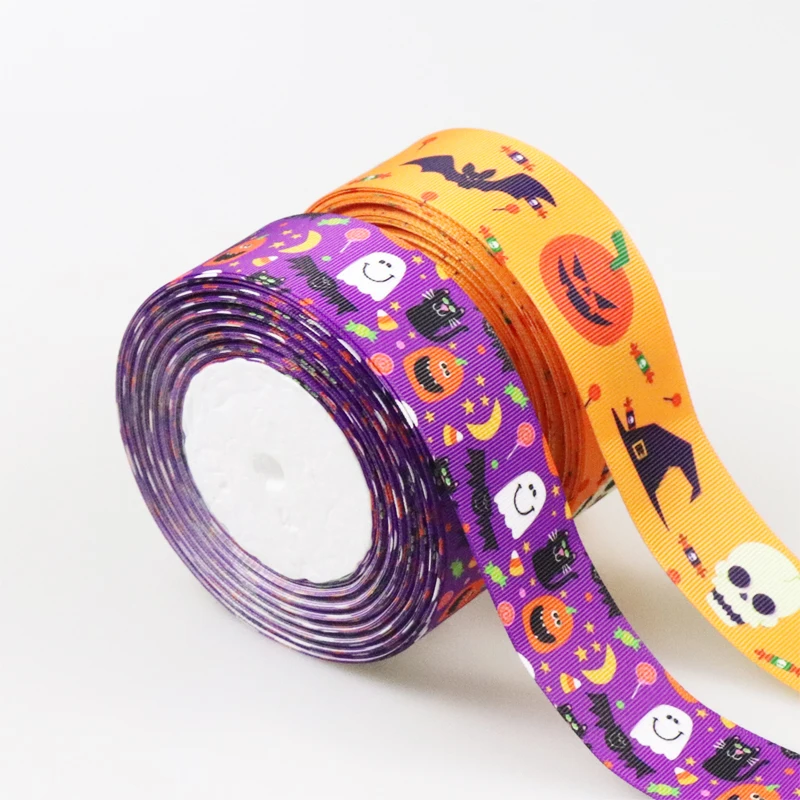 

5 Meters Easter Cartoon Satin Halloween Ribbon Silk Grosgrain 25MM 38M DIY Decoration Character Ribbons For Crafts Gift Packing