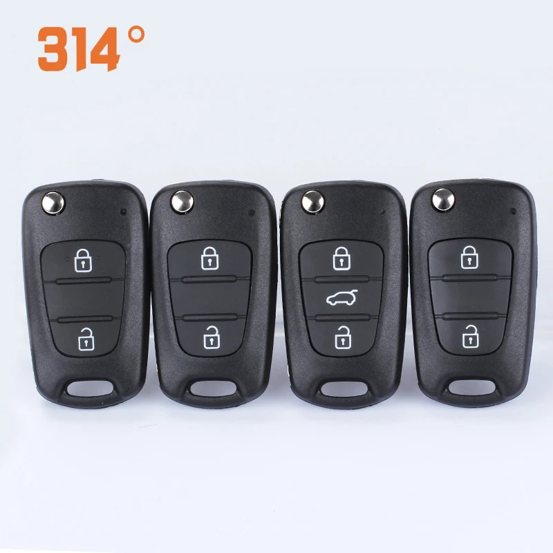 

3 Button Car Remote Control Key Shell Folding Replacement Housing Suit For Hyundai New Celestial / Verna / K2 / K5 / Sportage