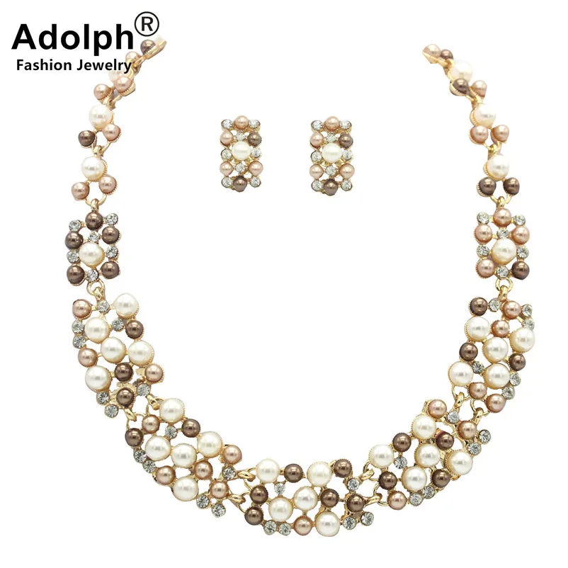 Комплект из колье и серёг Звезда с искусственным жемчугом|set choker|beaded jewelry setjewelry bride