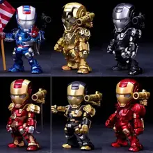 

15CM The Avengers Iron Man Action Figure Model Sound controlled Shine Doll PVC figure Toy Brinquedos Anime kids Toys