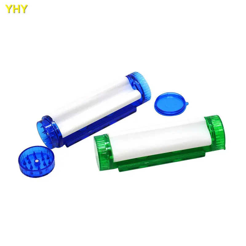Plastic Cigarette Rolling Machine +Tobacco Herb Grinder +Storage Container Suitable 110MM Paper09
