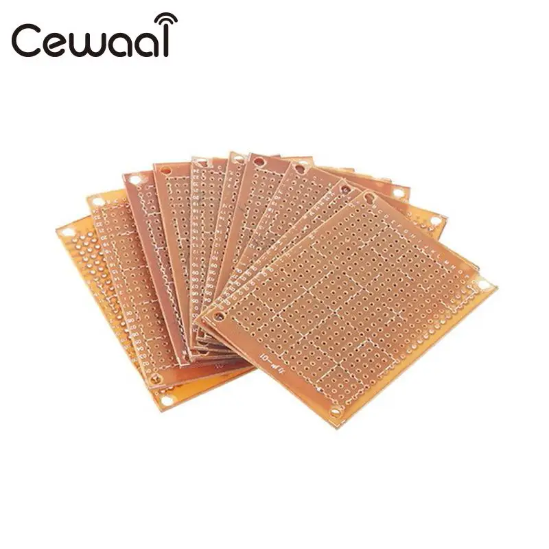 

Cewaal 10pcs DIY PCB circuit board Universal Prototype Matrix Prototyping Circuit Boards Stripboard Insulating resin 5x7CM