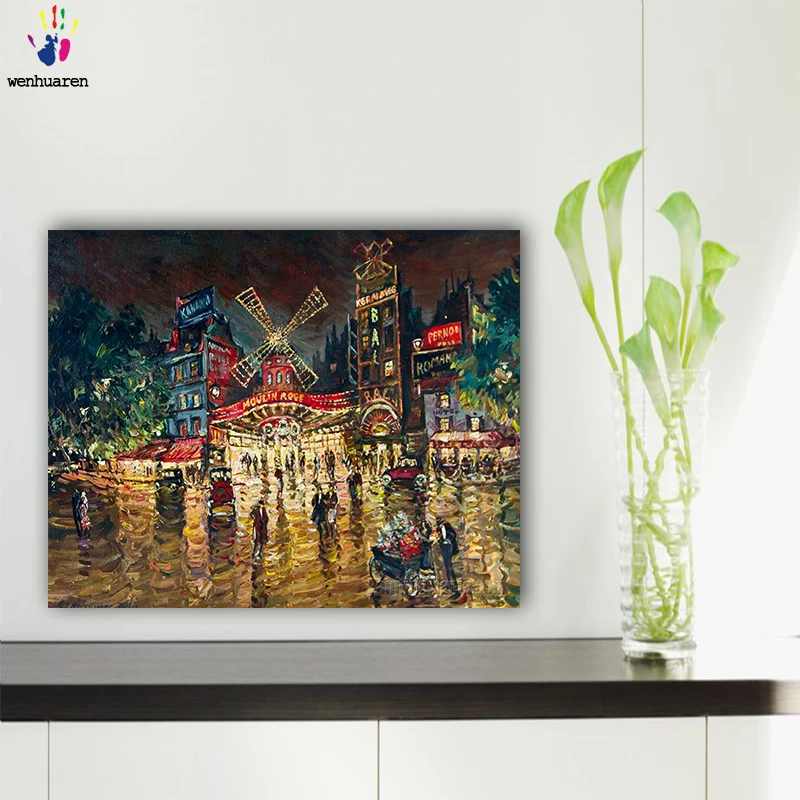 

DIY colorings pictures by numbers with colors The beautiful scenery painting drawing painting by numbers framed Home