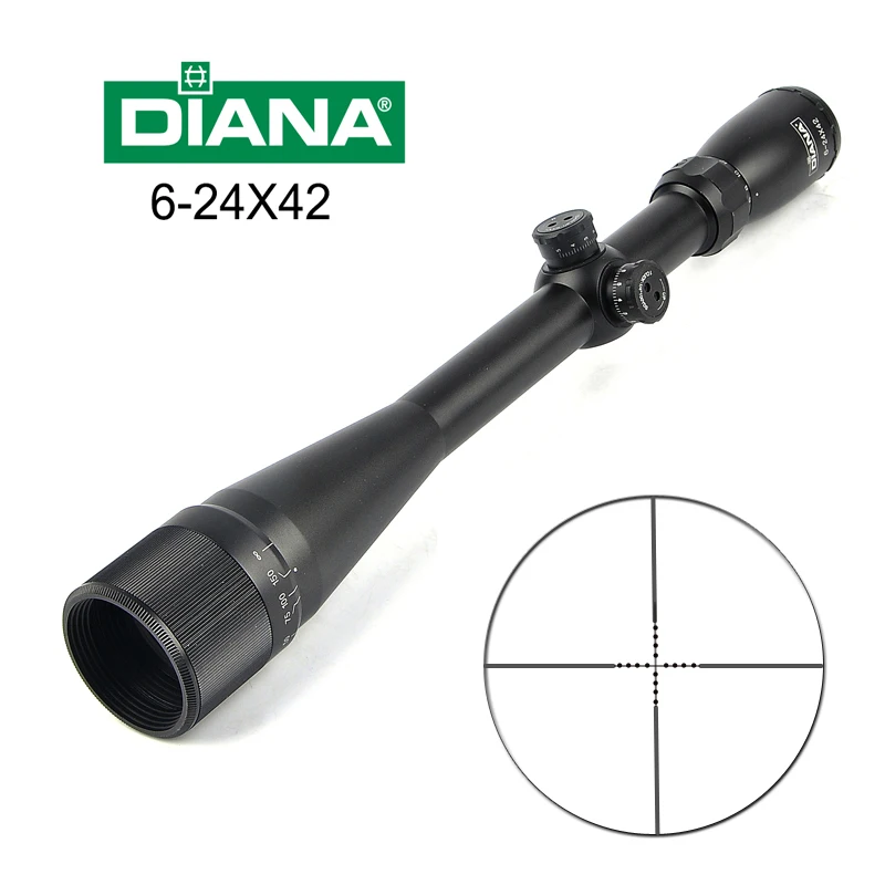 

DIANA 6-24X42 AO Tactical Riflescope Hunting Scope Side Parallax Adjustment Mil-Dot Reticle Rifle Sights Sniper Scope