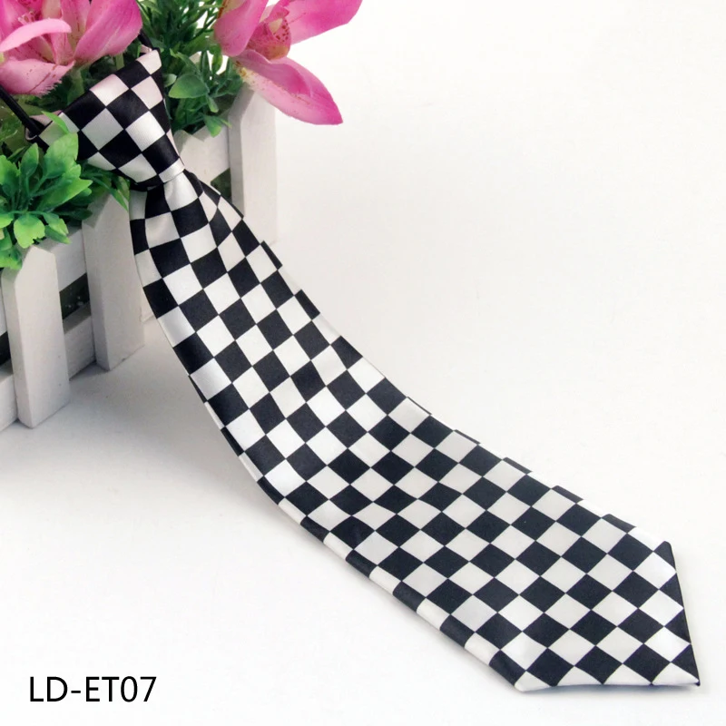 Студенческий детский полиэстеровый Повседневный маленький галстук с рисунком с фабрики - Цвет: LDET07