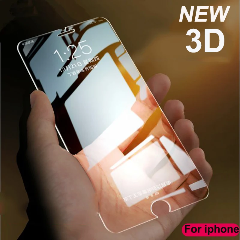 3D закаленное стекло для iPhone 7 8 Plus 6S X XS Защитное экрана XR MAX 6 9H | Мобильные телефоны