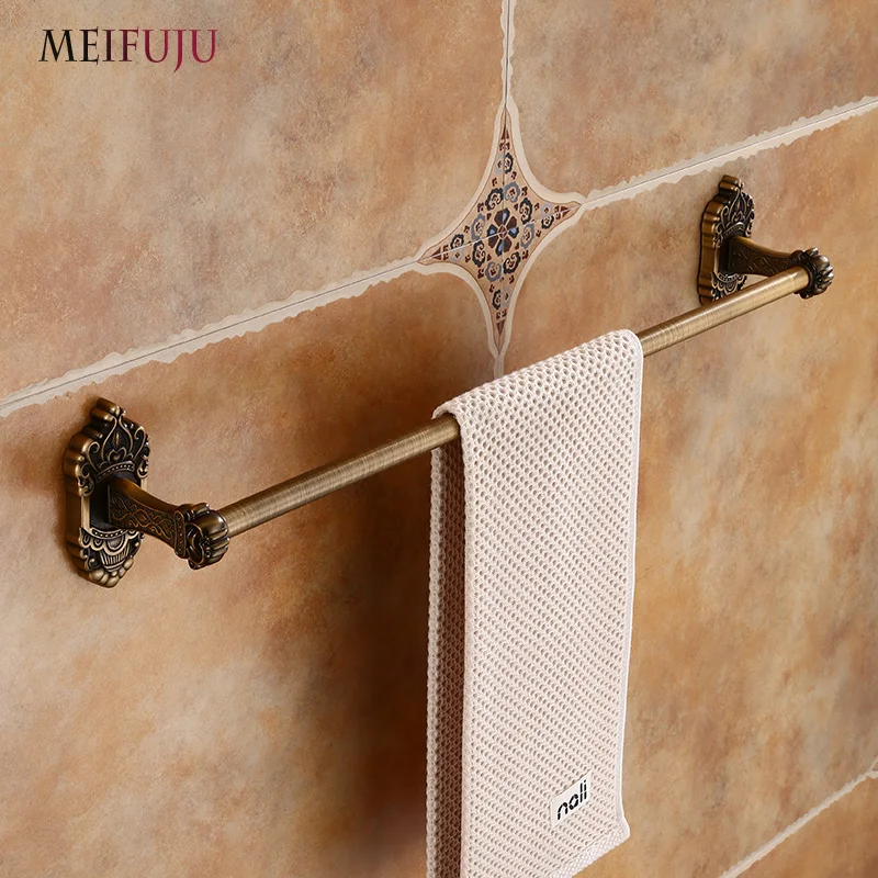 MEIFUJU Space Aluminum Black Towel Bar Europe Style Antique bathroom
