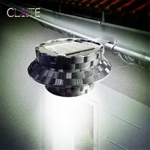 CLAITE Солнечный желоб светильник светодиодный настенный светильник Открытый Сад Двор Настенный забор дорожка лампа