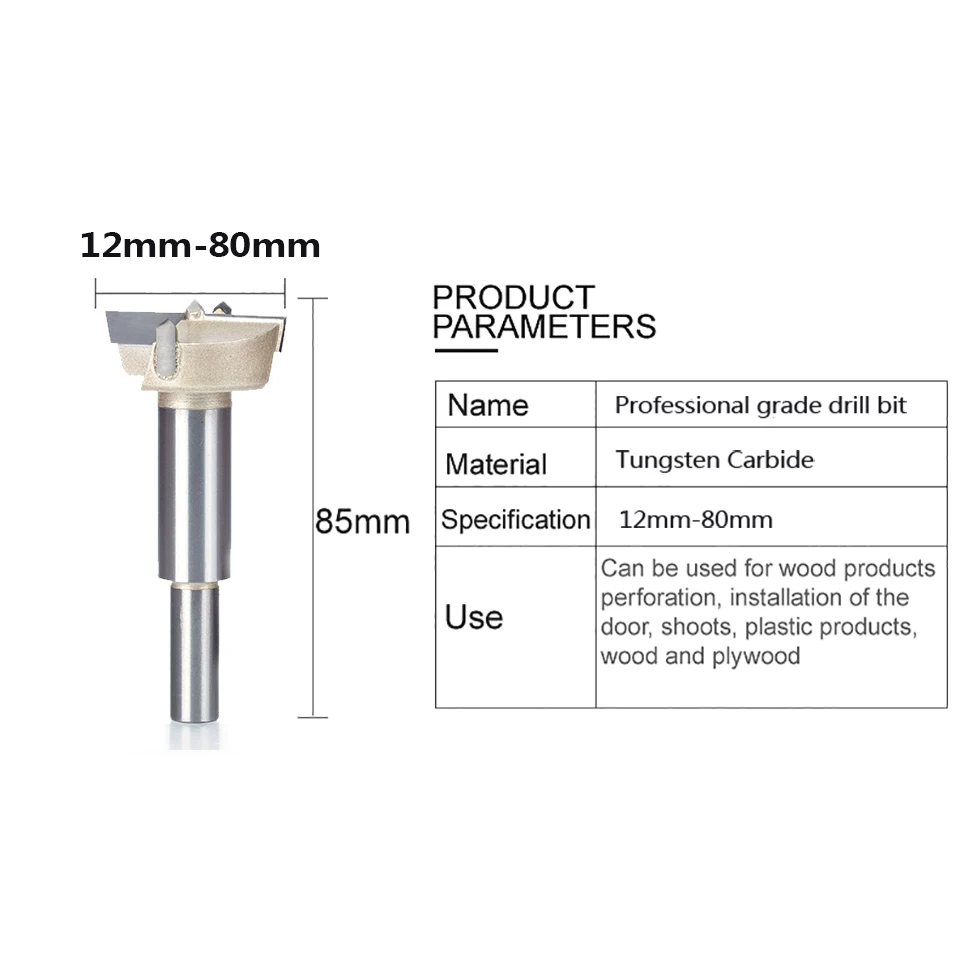GHIXACTO 12mm-80mm Forstner Tips Woodworking Tools Hole Saw Cutter Hinge Boring drill Bits Round Shank Tungsten Carbide Cutter GHIXACTO 12mm-80mm Forstner Tips Woodworking Tools Hole Saw Cutter Hinge Boring drill Bits Round Shank Tungsten Carbide Cutter