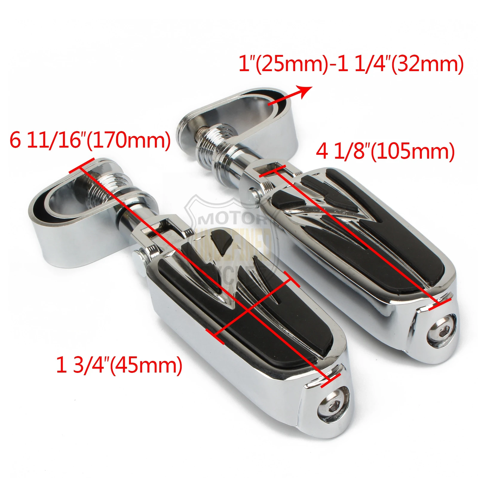 1 1/" 32 мм опоры для ноги регулируемые мотоциклетные подножки Крепление зажим для Harley Sportster Dyna Softail защита двигателя Авария Бар