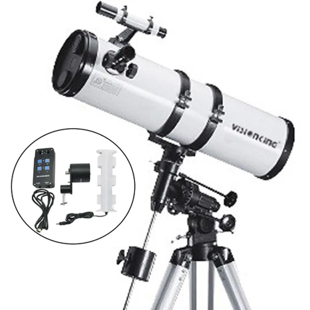 

Visionking 5.9 Inch 150-750 Reflector Astronomical Telescope Space Moon Star Observation Newtonian Equatorial Mount Motor Drive