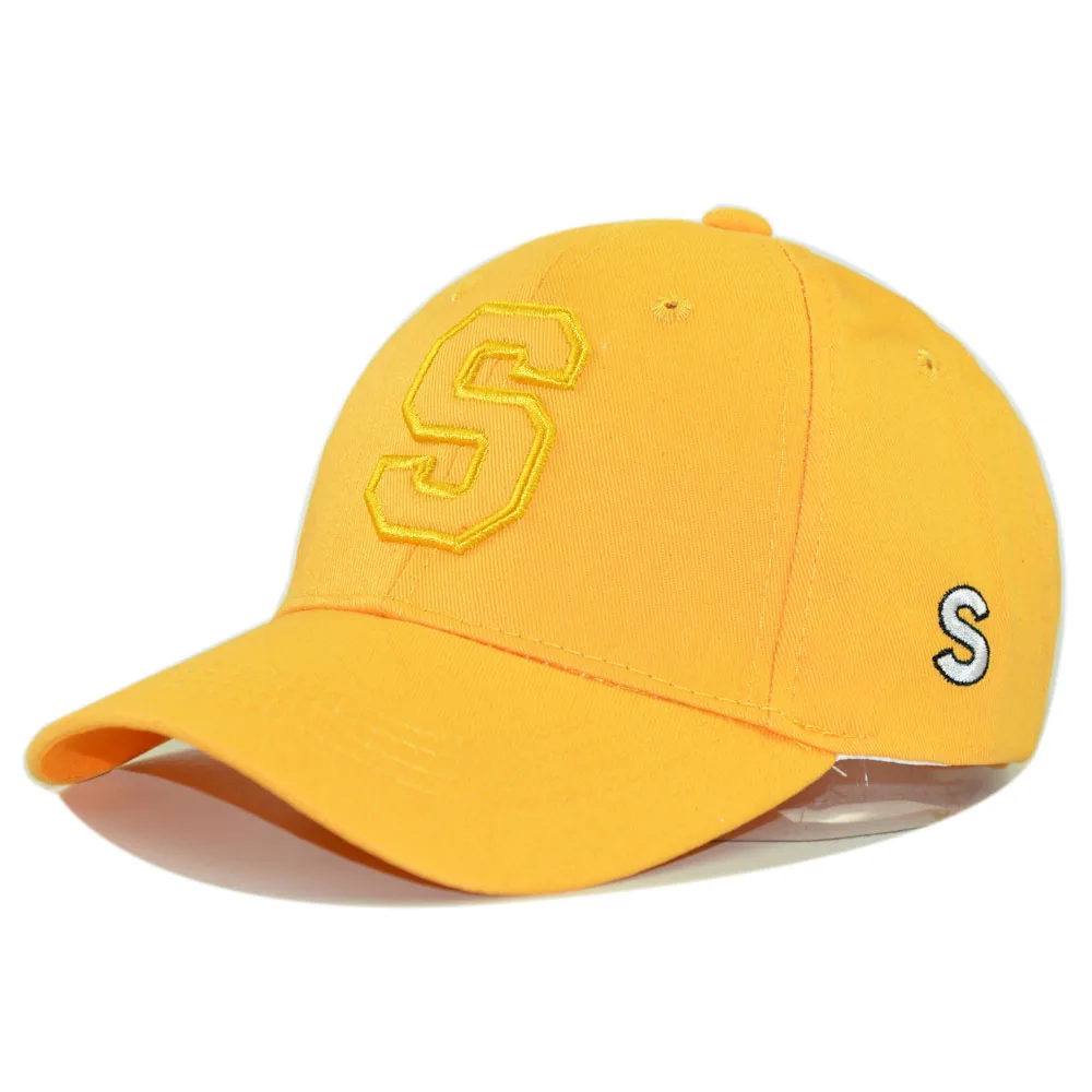 Kids Baseball Cap School Student Casual Cotton Solid Summer Cap for