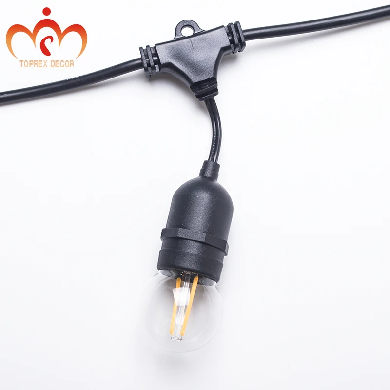 10m / 32.8ft E27 black Dropping festoon lights christmas party decoration outdoor belt lighting commercial patio light stringer 10m / 32.8ft E27 black Dropping festoon lights christmas party decoration outdoor belt lighting commercial patio light stringer
