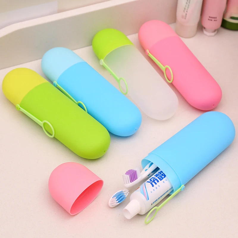 Portable Travel Toothpaste Toothbrush Holder Cap Case Household Storage Cup Outdoor Holder Bathroom Accessories
