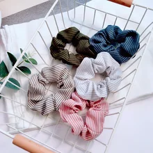 1 шт. резинка для волос для девочек, простые северные ветра хлопчато-бумажное, Полосатое ткань ободки для волос Свежий Девушка Женские аксессуары для волос повязка G0409
