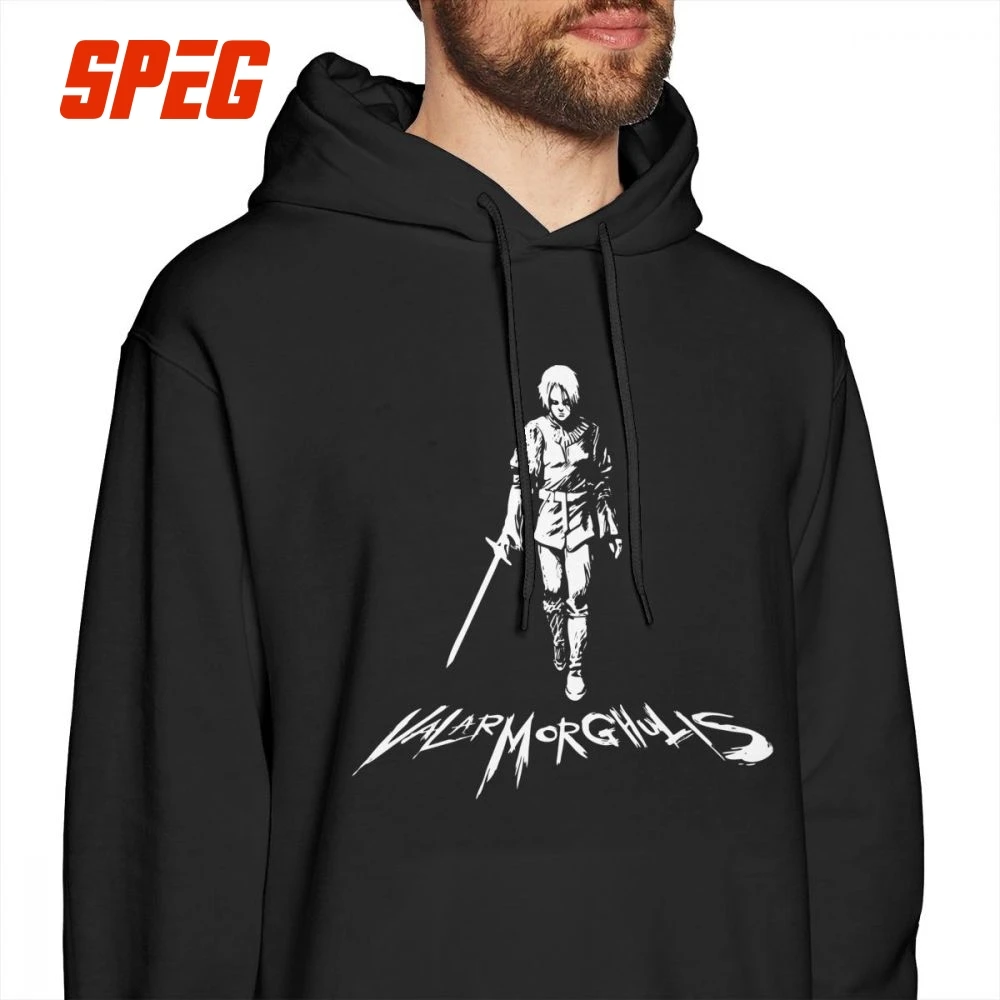 

Men Game Of Thrones Arya Stark Valar Morghulis Hoodie Winter \Pure Cotton Hooded Sweatshirt Graphic Hoodie Shirt
