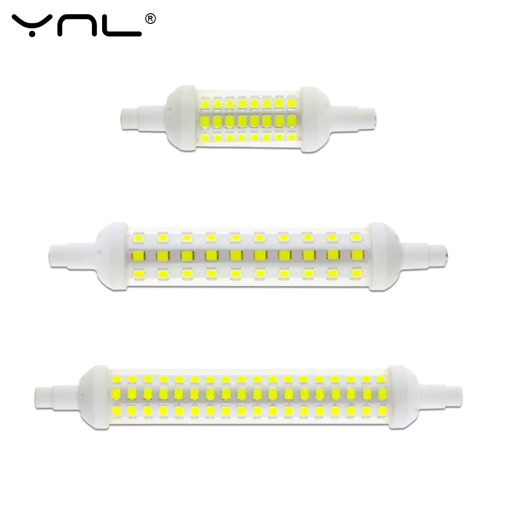 YNL R7S светодиодный светильник, 6 Вт, 9 Вт, 12 Вт 78 мм 118 мм 135 мм Bombillas lampada светодиодный лампы 220V 240V кукурузы светильник энергосберегающие лампы заменить галогенные лампы светильник