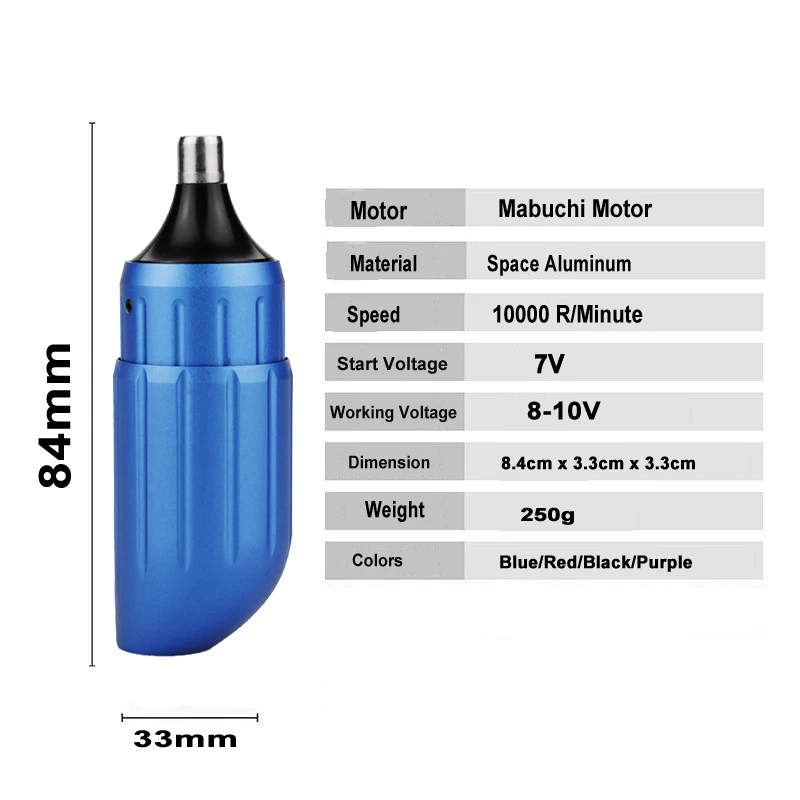 Татуировка ручка мини Брови мабути мотор портативная роторная татуировка машина Космический алюминиевый картридж татуировочный пистолет оборудование