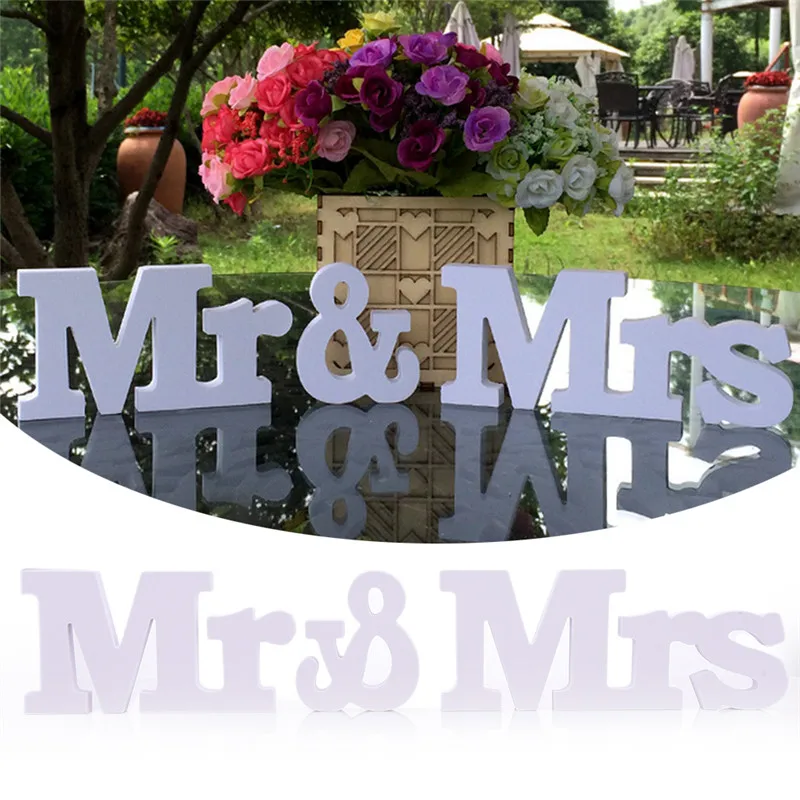 

free shipping Mr& Mrs Signs Letters for Sweetheart Table Decor Mr & Mrs Wedding Sign table decoration accessories home Decor