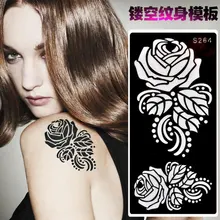 3 шт Горячая спрей-окрашенный шаблон для татуировок человеческое тело живопись полые татуировки стикер ПВХ полые наклейки