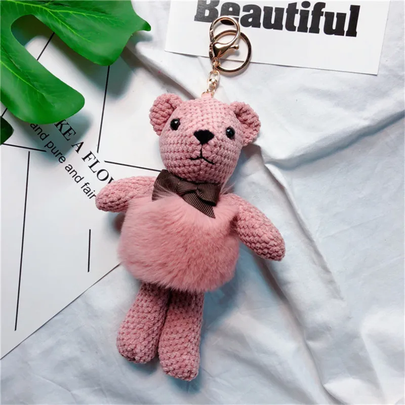 19 см плюшевый медвежонок ананас дизайн для маленьких девочек/мальчиков Плюшевые игрушки ключ подвеска брелок подарки медведь