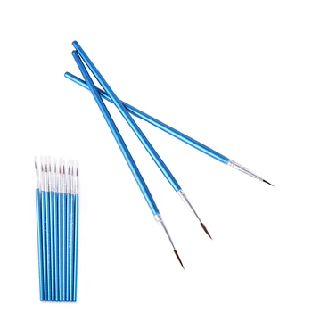 

10Pcs/Set Hot Nylon Hair Round Painting Brush Teacher Tools Set Brush Hook Line Pen Artist Draw Painting Craft
