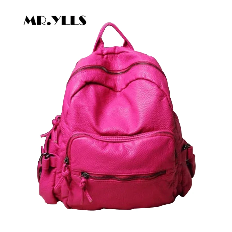 

PU Leather Women Backpacks Big Capacity Travel Pack Women Solid Soft Surface Backpacks Females Fashion Zippeer Packsack 2018 New