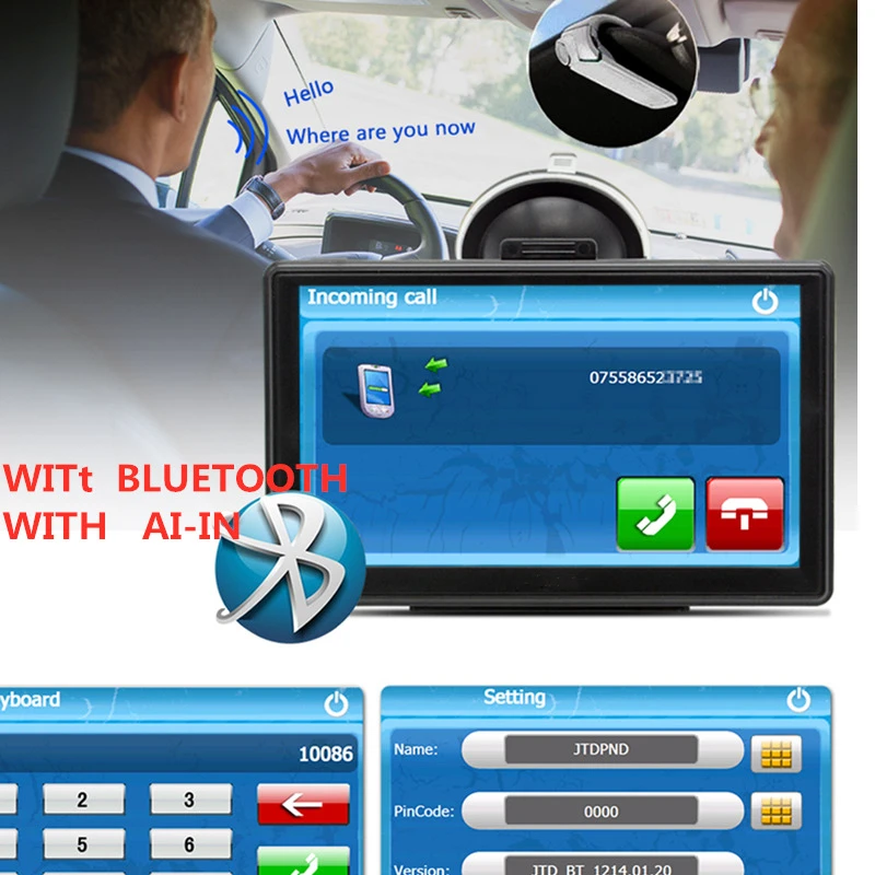 Wetowe G1 5 дюймов Автомобильный GPS навигатор WinCE 6 0 FM Bluetooth AV IN камера заднего вида