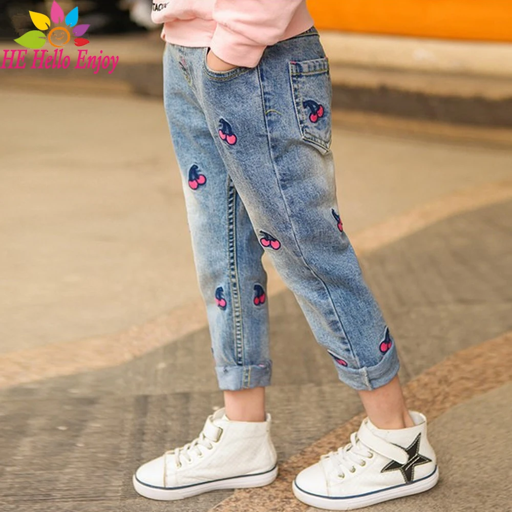 HE Hello Enjoy Children's Clothing Girls Jeans For Girl Spring Baby Jeans Girl Kids Pants Boutique Children Trousers Autumn 2018 HE Hello Enjoy Children's Clothing Girls Jeans For Girl Spring Baby Jeans Girl Kids Pants Boutique Children Trousers Autumn 2018