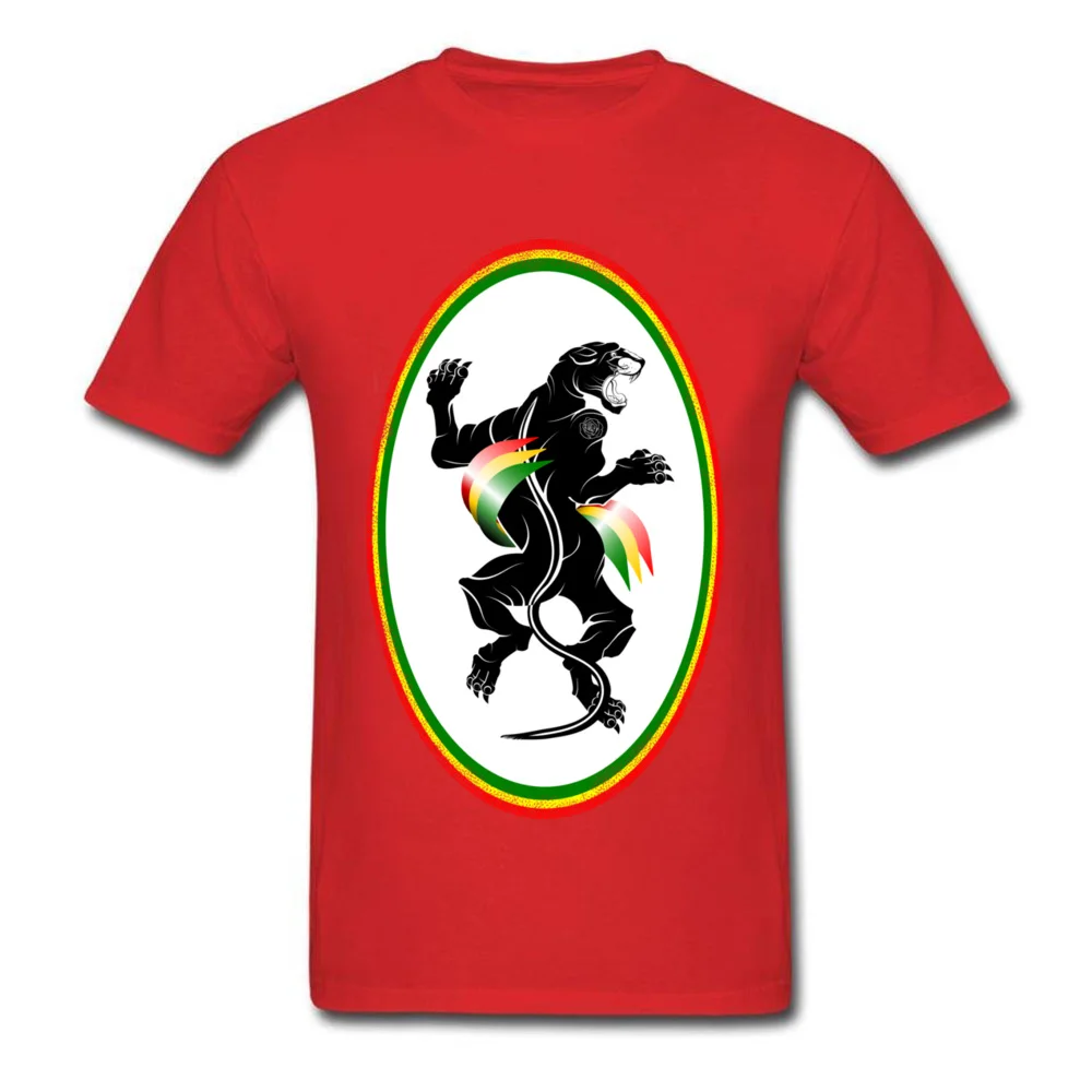 Panther Rastafarian flag_red