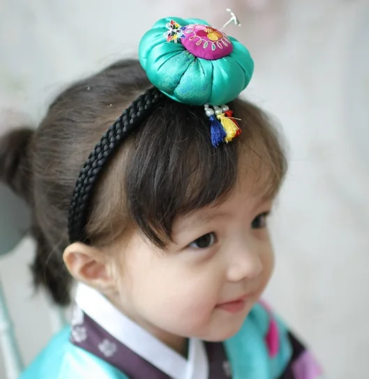 

Multi Designs White Lace Beading Head Veil Headband Imported Traditional Korea Little Girls' Hair Clip Hair Accessory Hair Band