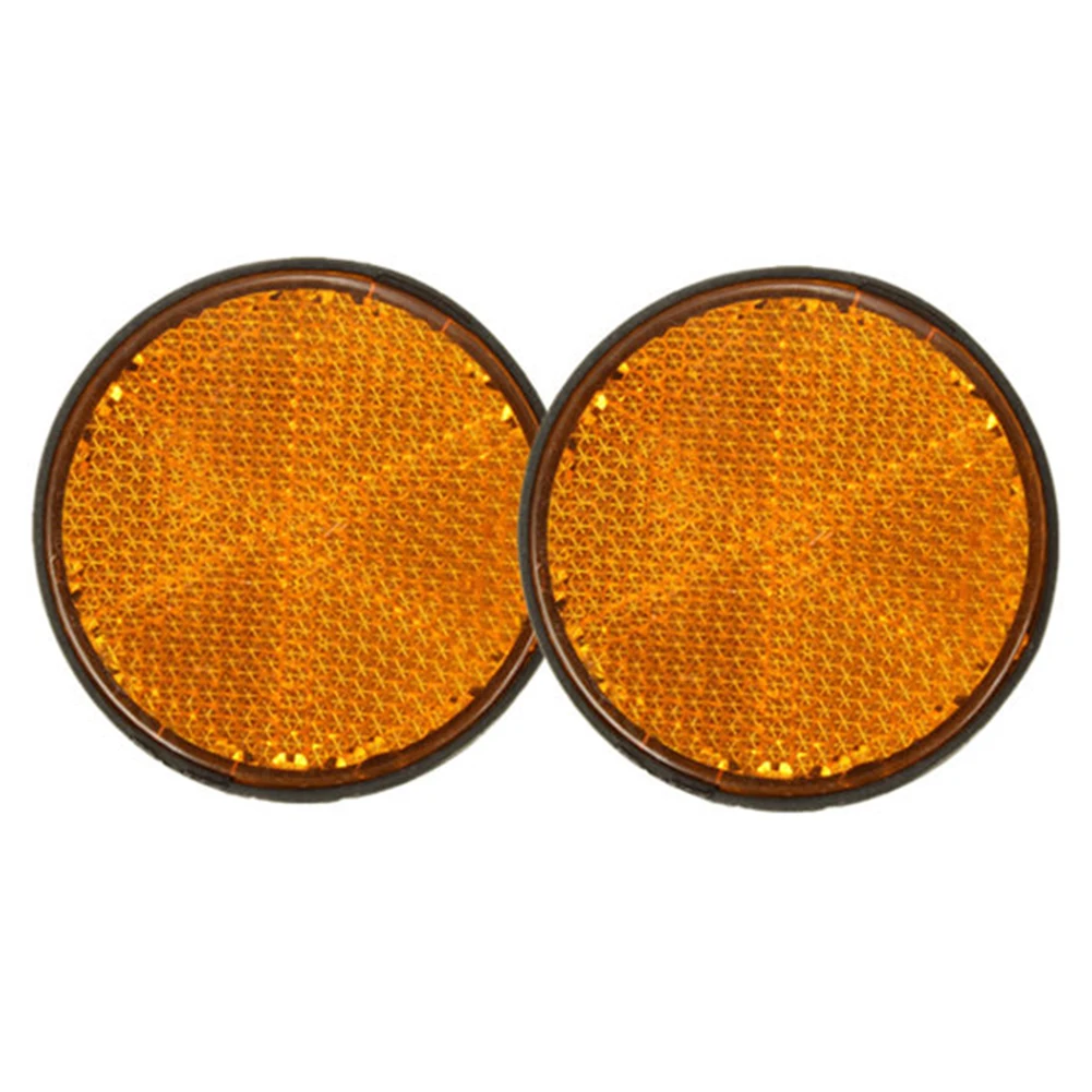 

2pcs Round Reflectors Orange For Motorcycles ATV Bikes Dirt Bikes