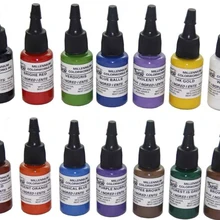 14 шт./лот цвет татуировки профессиональный чернила перманентный макияж пигмент цвет набор 15 мл/бутылка 1/2 УНЦ
