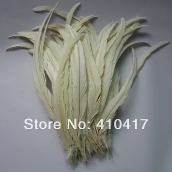 

Beige Color Rooster Tail Plume Feathers14-16''/35-40cm 100pcs Performance Decoration Free Shipping