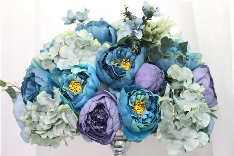 Custom 35cm Silk Peonies Artificial Flower Ball Centerpieces
