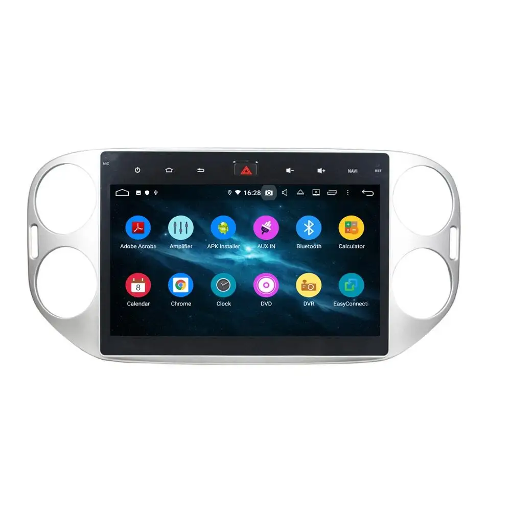 Best Octa Core 10.1" Android 9.0 Car Radio DVD GPS for VW Volkswagen Tiguan 2013-2016 4GB RAM Bluetooth 4.2 32GB ROM USB Mirror-link 1