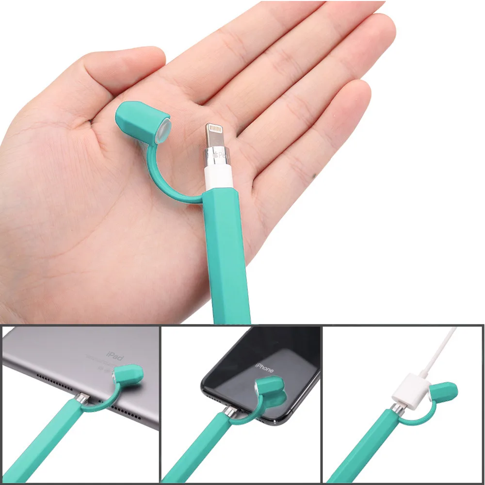 

Soft Silicone Case For Apple Pencil IPencil Tip Cover Holder Tablet Touch Pen Stylus 360 Full Protective Pouch Bags Accessories