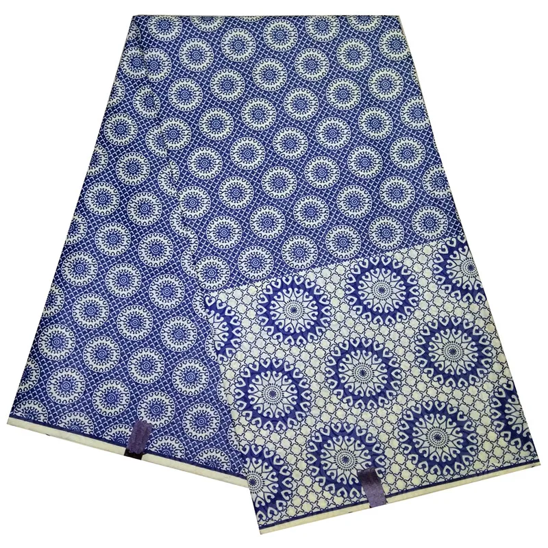 

2018 Embroidered Prints Ankara Wax Fabric African Design Polyester AsoEbi Wax Materials For Clothes !SMT072109