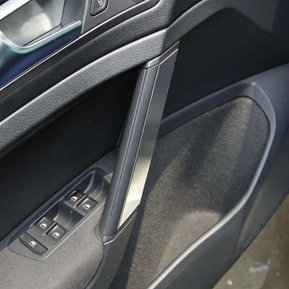 Matt Stainless Steel Car Door Handle Cover Auto Stickers Car Styling Decoration For VOLKSWAGEN VW Golf 7 Golf7 MK7 4pcs per set Matt Stainless Steel Car Door Handle Cover Auto Stickers Car Styling Decoration For VOLKSWAGEN VW Golf 7 Golf7 MK7 4pcs per set