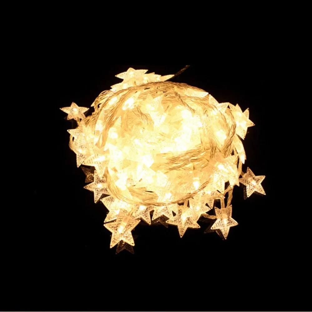 

5 pcs 4.5m Romantic Fairy Star Light Bar 28 Led Electric String Light Christmas Tree Light For Wedding Party Holiday Decor