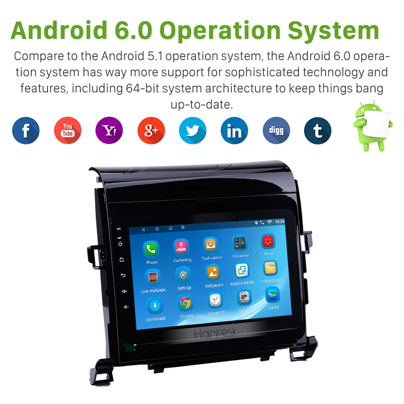 Cheap Harfey 2Din Android 8.1 For Toyota Vellfire ANH20 Ford Focus Exi AT 2004-2011 Multimedia radio player GPS NAVIGATION 1