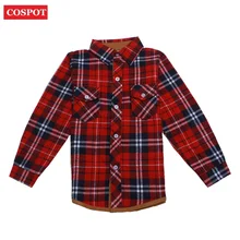 COSPOT/рубашка в клетку в британском стиле для маленьких мальчиков и девочек детская хлопковая рубашка в лондонском стиле на весну и осень детская нижняя одежда, блузка Новинка года, 25