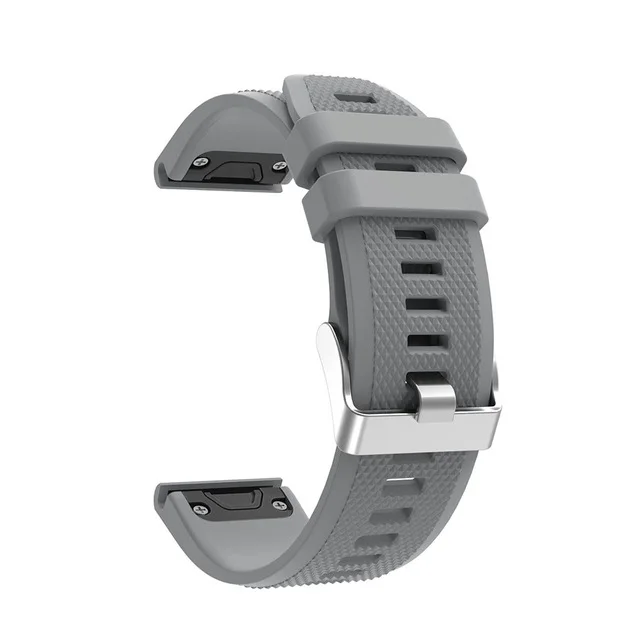 Силиконовый ремешок для наручных gps-часов Garmin Fenix 5x/6/5 плюс Смарт-часы 22 мм Quick Release браслет для часов для Forerunner 935 945 - Цвет: Gray