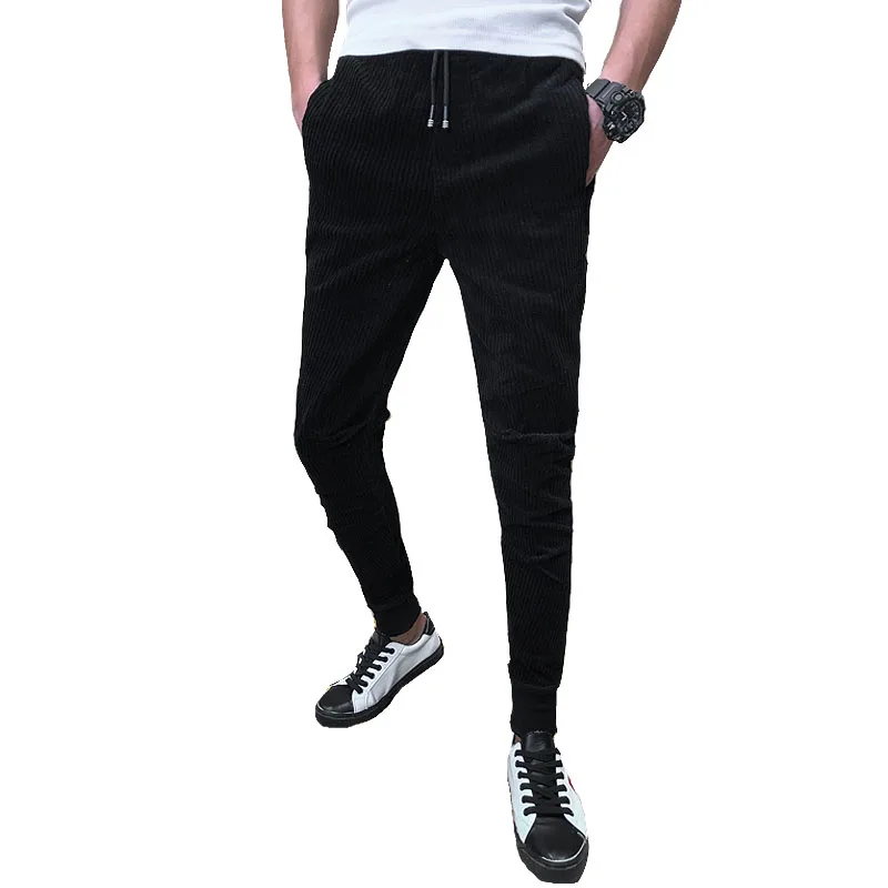 High Quality Men Casual Pants Brand New Slim Fit Winter Thick Pantalon