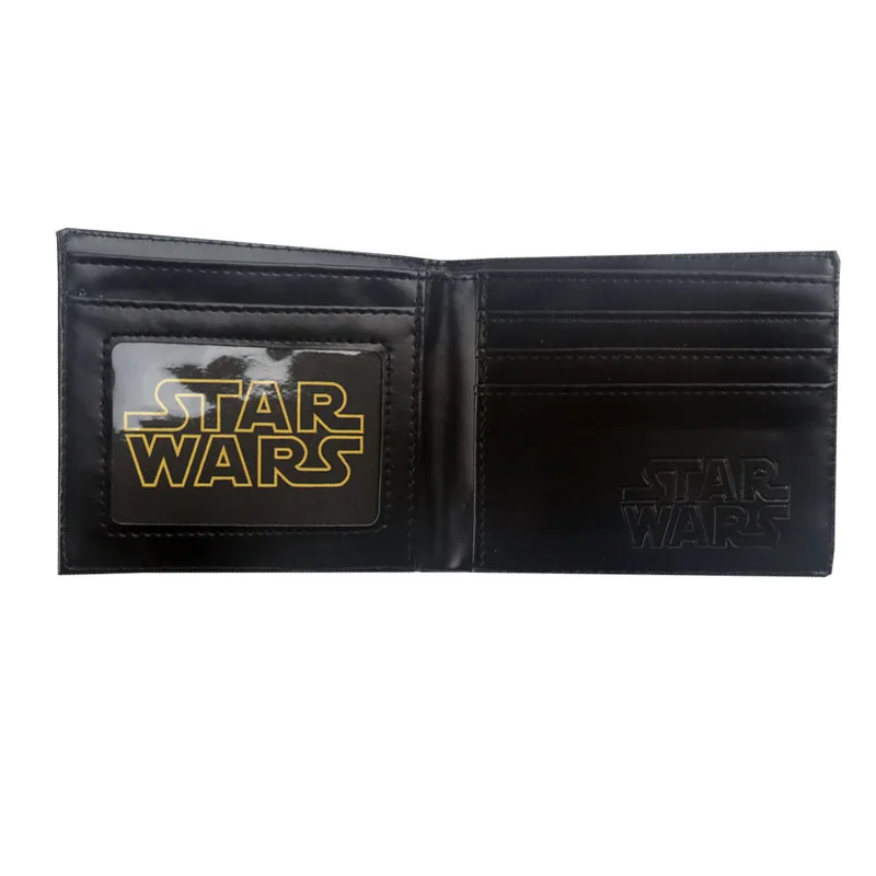 Comics star wars white knight darth vader 3D Short Wallet Bi-Fold Men Purse Young Students Card Holder