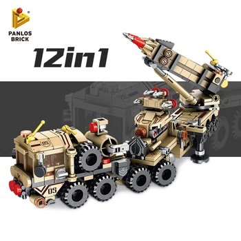 

12in1 Building Blocks 549PCS Patriot Air Defense Missile Gunboat Rocket Launcher Submarine Cross-country Car Fun DIY Bricks Toys