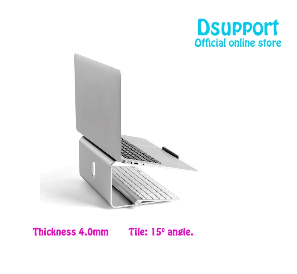 Dsupport AP-2 Алюминий 360 градусов вращающийся регулируемый угол подставки для ноутбука 15 градусов для дома/Office11-17 дюймов ноутбук