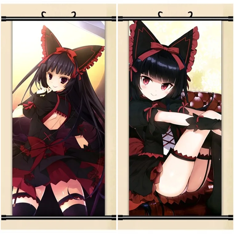 45X95 см ворота jiekano Chi nite kaku tatakaeri loli искусство мультфильм аниме Настенная картина