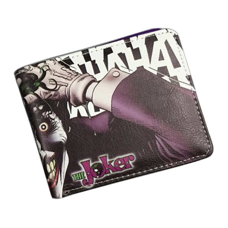 Comics DC Marvel Funny Wallet Joker Animation Purse Top Quality Leather