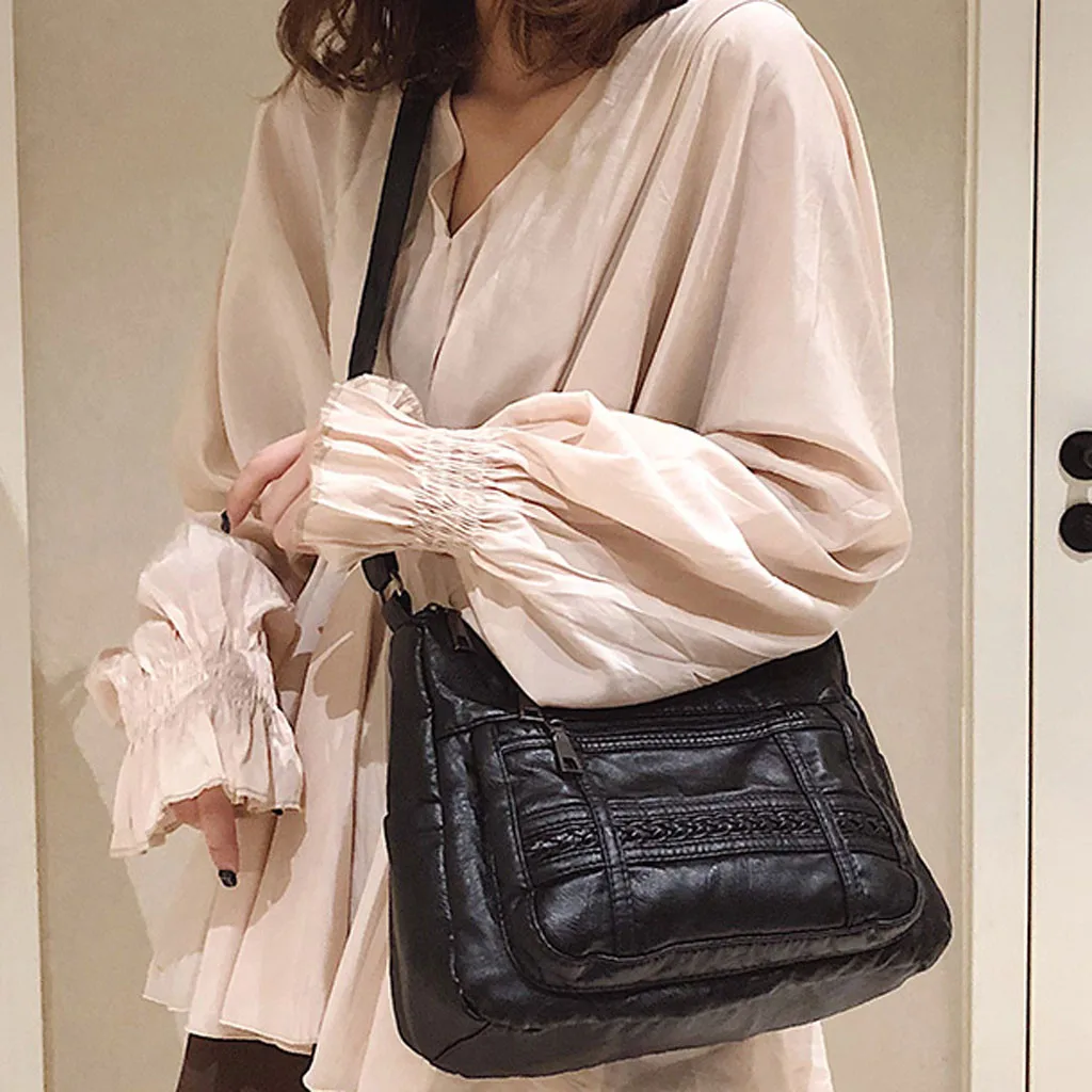 Новая женская модная сумка-мессенджер, черная сумка-мессенджер, сумка на плечо, Повседневная дикая женская сумка-тоут
